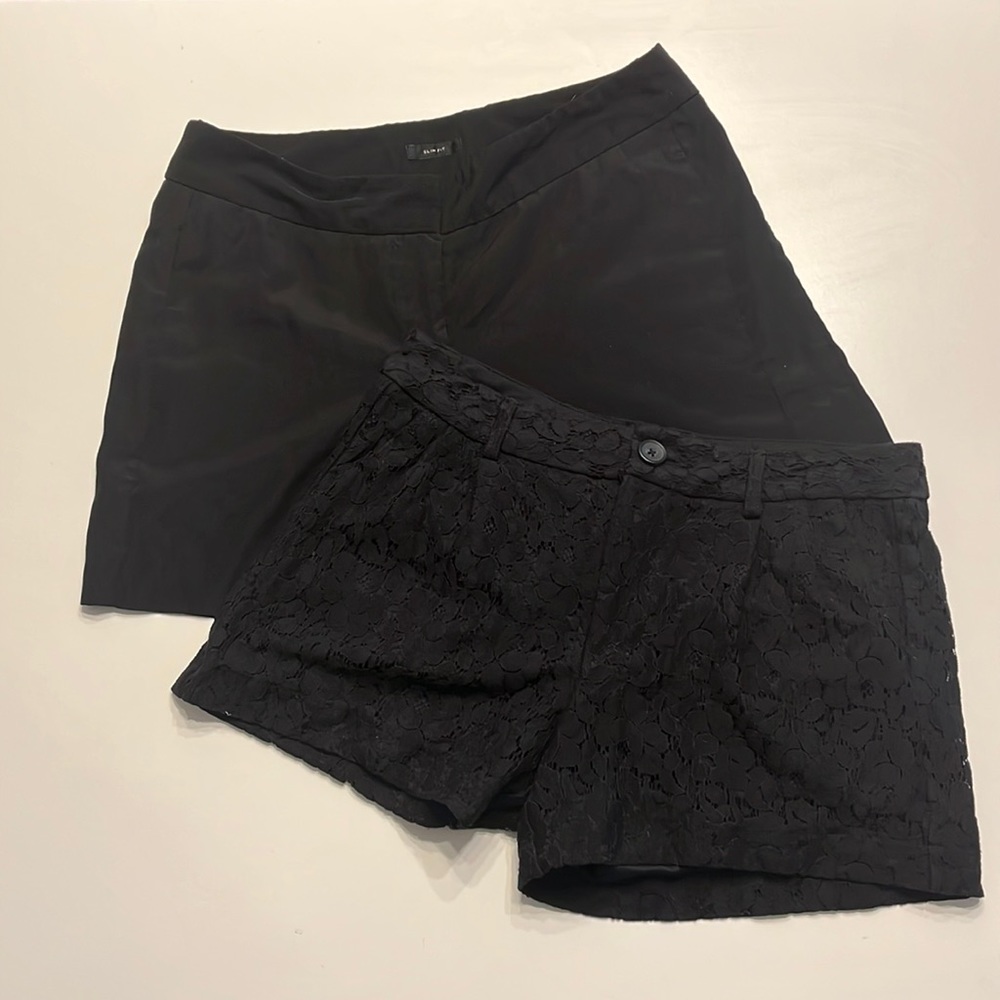 2 pairs of black dressy shorts